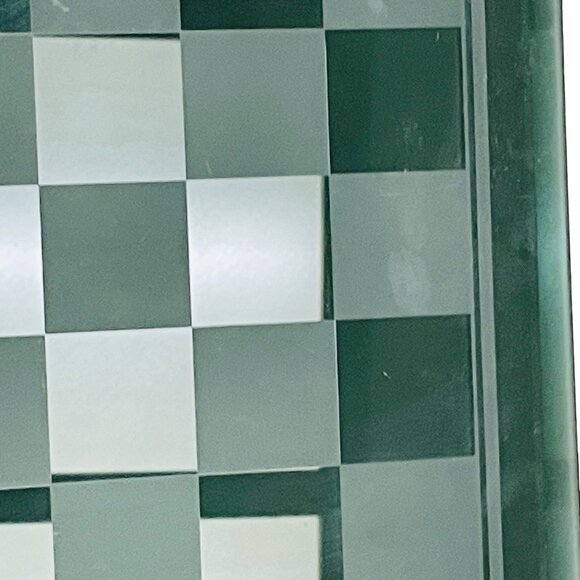 Pavilion Glass Chess Board With Checkerboard Design Black an Clear 15" x 15" - Picture 10 of 10